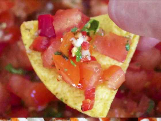 Nachos con pico de gallo
